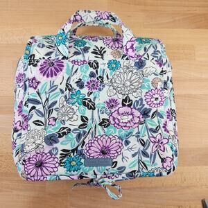 Vera Bradley Hanging Cosmetic Toiletry Travel Bag- Cosmetic Purple & Blue